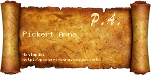 Pickert Anna névjegykártya